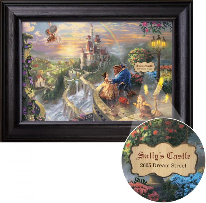 Beauty and the Beast Falling In Love - Personalized Canvas - Image 3
