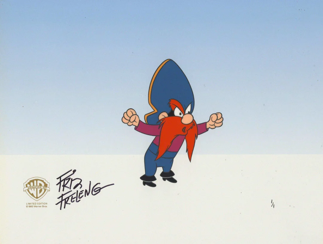 Looney Tunes Original Production Cel with Matching Drawing - Yosemite Sam