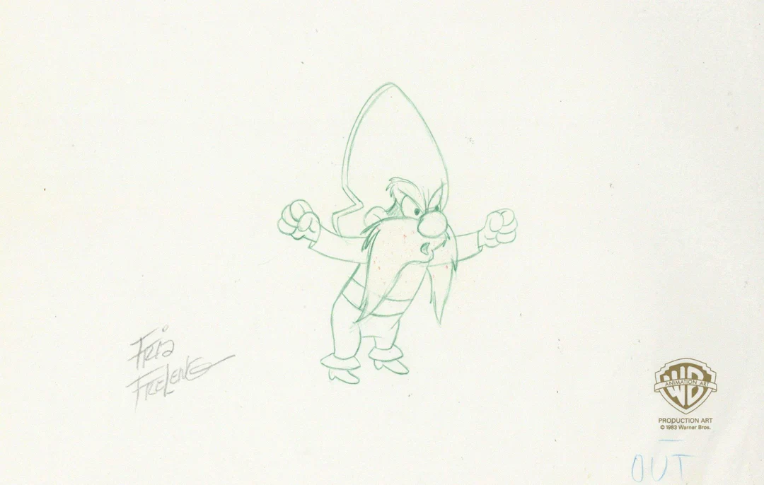 Looney Tunes Original Production Cel with Matching Drawing - Yosemite Sam - Image 2